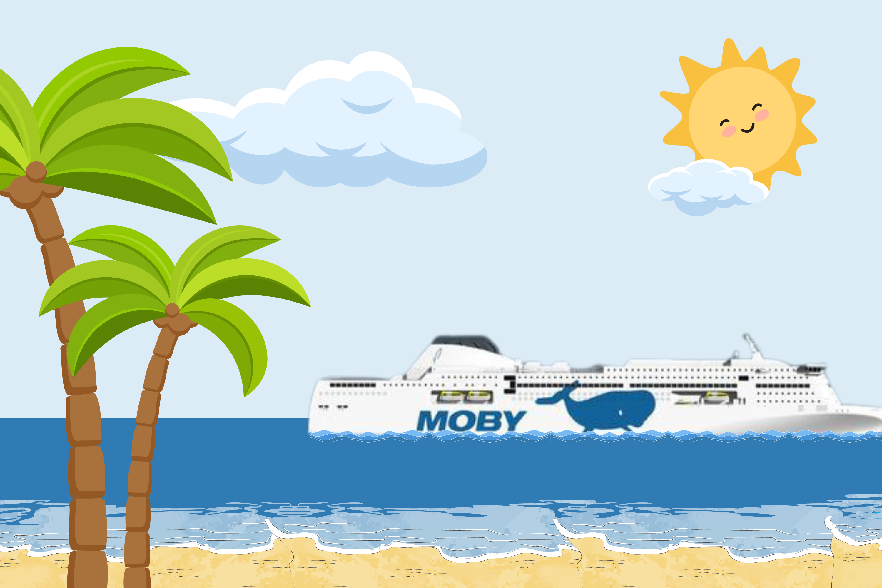 Image stylisée du navire Moby Fantasy